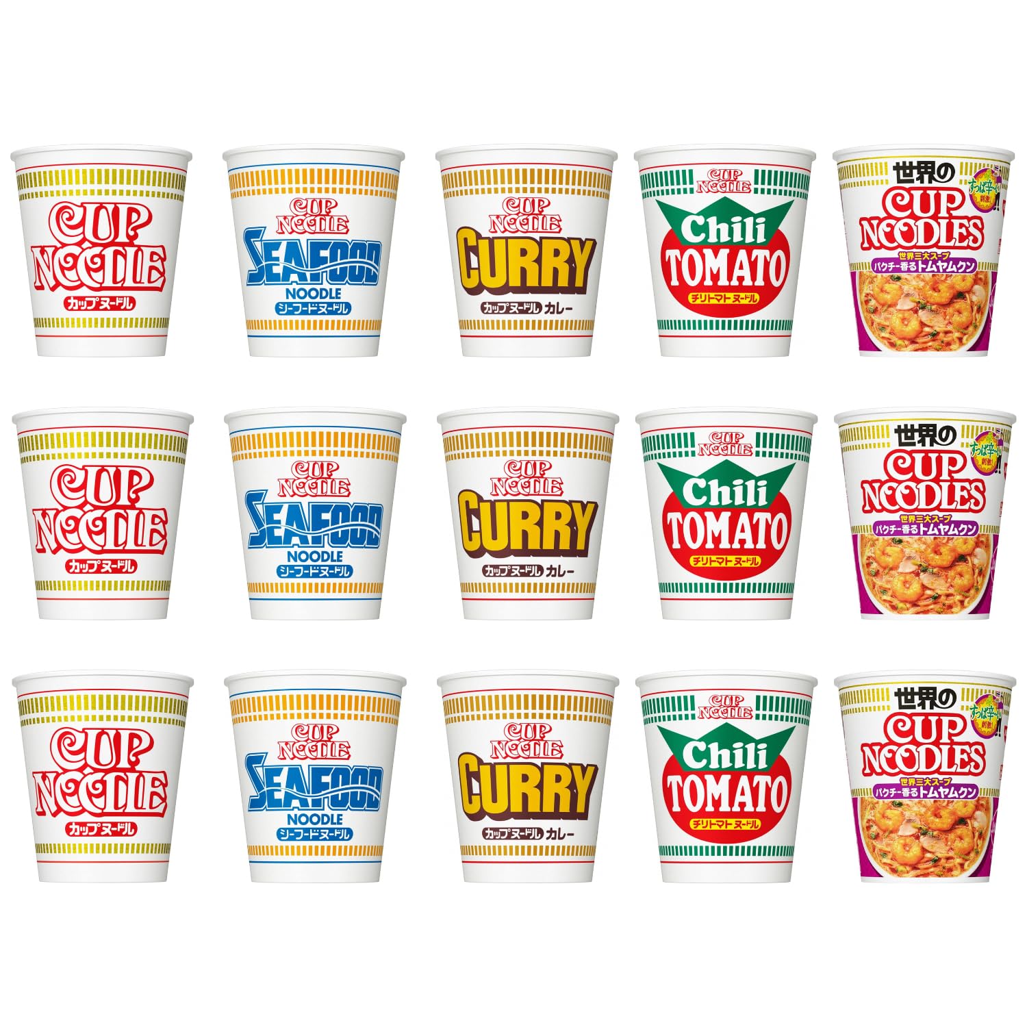 Amazon.co.jp: 日清 カップヌードル 5種15食 詰め合わせ カップ